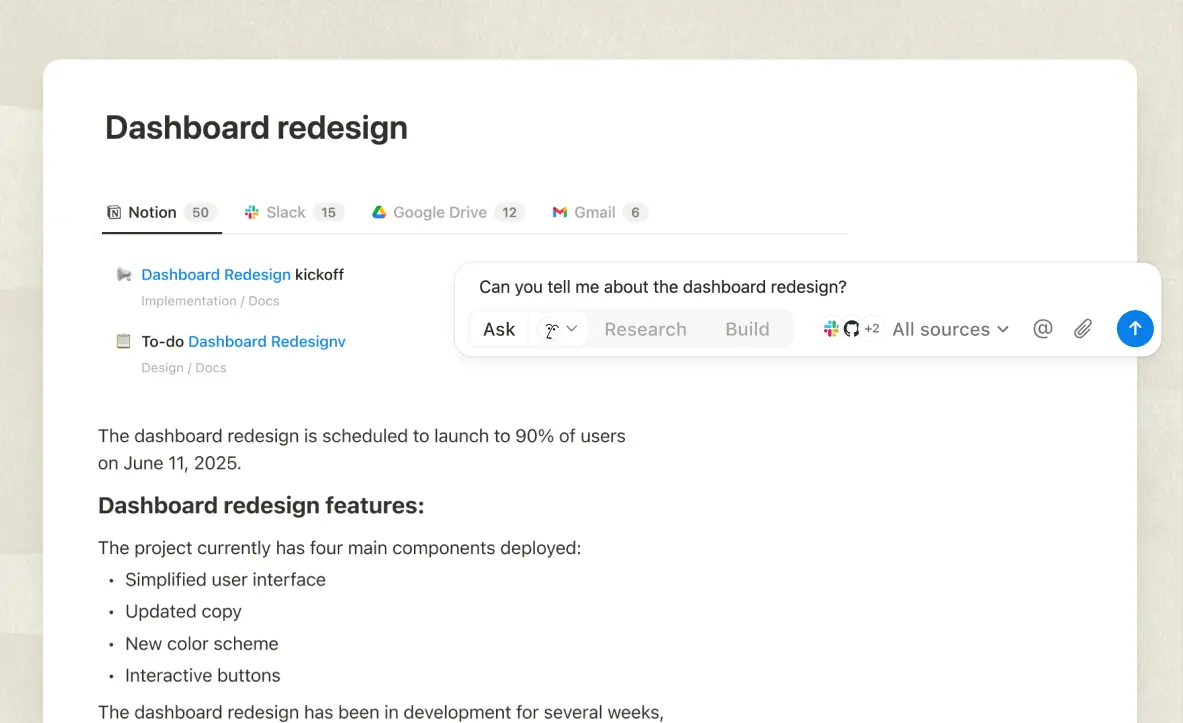 Dash redesign search