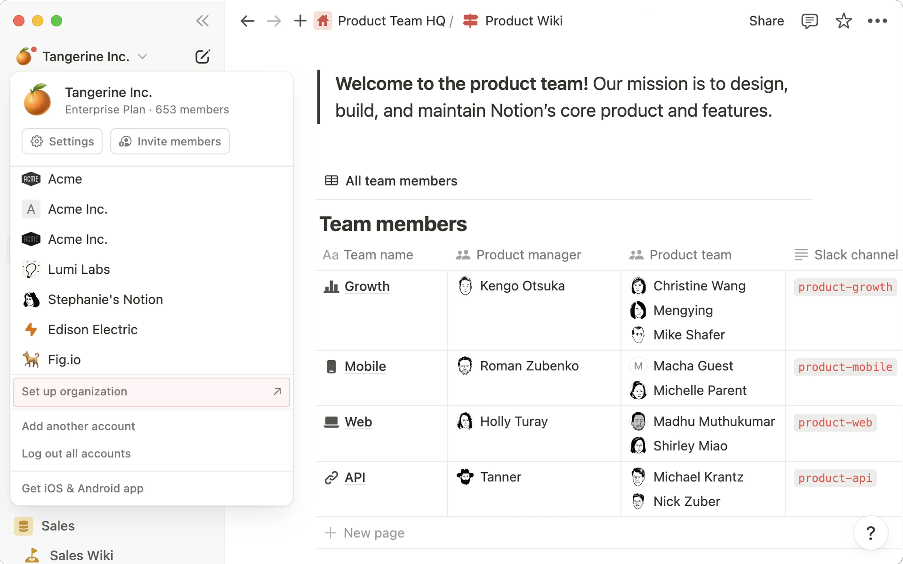 hc: set up organization